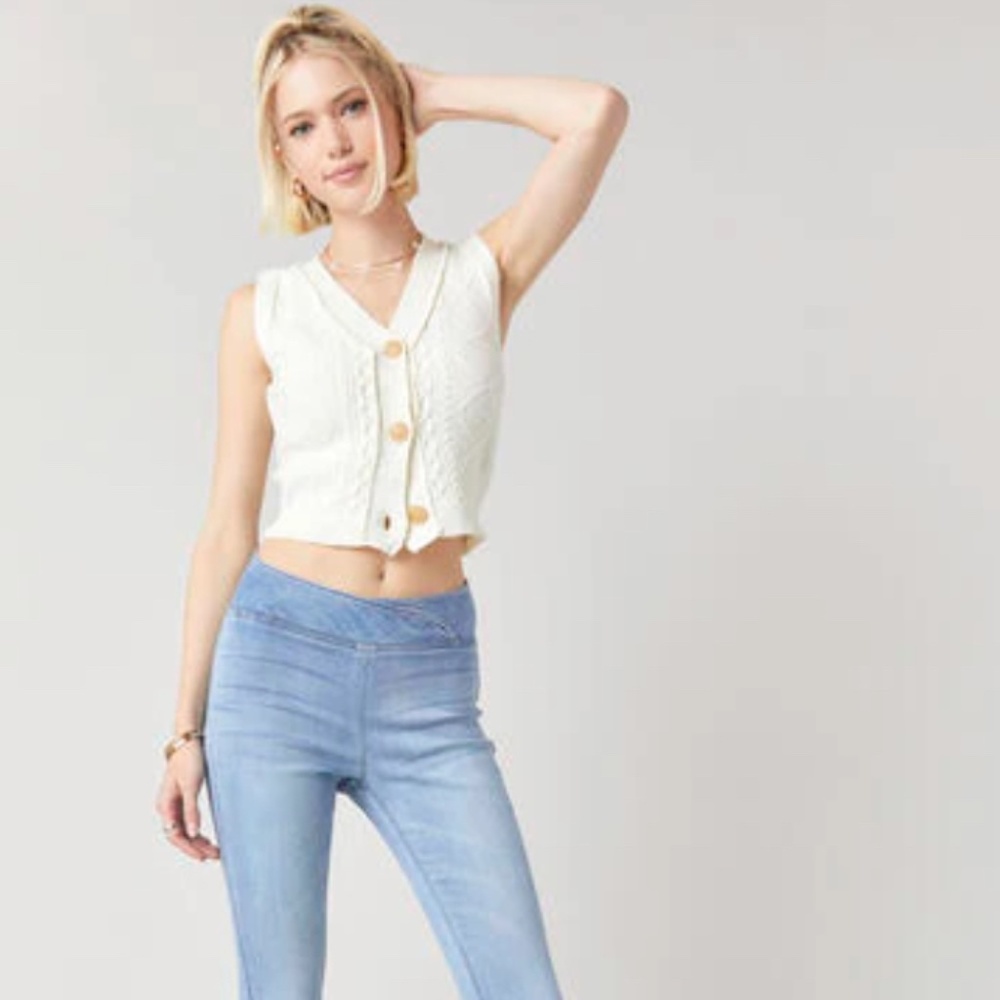 Francesca’s Andy Cable Knit Sweater Vest